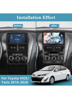 Vierex Fit Toyota Yaris Car Stereo Android Screen 2018-2022 With Apple Carplay Android Auto Wireless WiFi DSP AHD Camera Included Fast Interface QLED Manual AC (8+128GB Carplay)  - Image 2