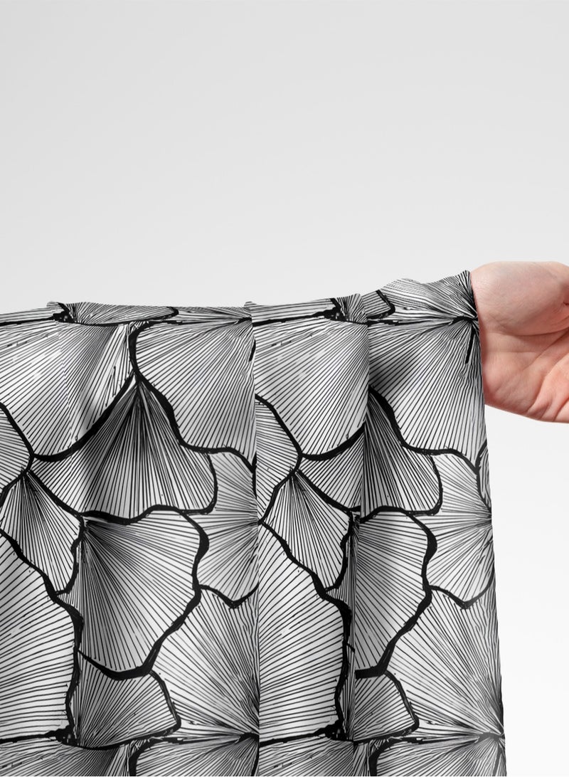 فيلاتو Ø¬Ù„Ø§Ø¨ÙŠØ© Ù…Ø®ÙˆÙŠØ± Ù…Ù† Ù‚Ù…Ø§Ø´ Ø­Ø±ÙŠØ± Ø§Ù„Ù„ÙŠÙ„ Ø¹Ø±Ø§Ù…Ù†ÙŠ Ø¨Ø§Ù„ÙŠØ§Ø±Ø¯Ø© Ø¨Ù†Ù‚Ø´Ø© Ø²Ù‡ÙˆØ± Ø³ÙˆØ¯Ø§Ø¡ ÙˆØ¨ÙŠØ¶Ø§Ø¡ØŒ Ø®ÙŠØ§Ø·Ø© 58 Ø¨ÙˆØµØ© Ø¹Ø±Ø¶ - Image 1