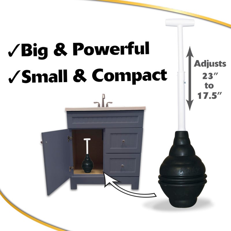 Korky 96-4AM BeehiveMAX Toilet Plunger, Black, 1 Count (Pack of 1) - Image 2