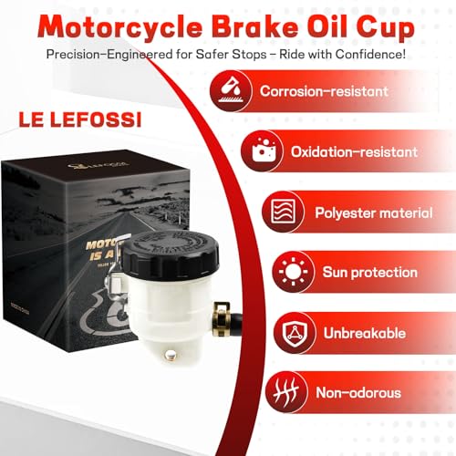 LE LEFOSSI Motorcycle Front Brake Master Cylinder Brake Pump Tank Oil Cup Fluid Bottle Reservoir Aftermarket Part Compatible with for Yamaha FZS 600 YZF-R1 YZF-R6 YZFR1 YZFR6 R6 R1 2000-2018 - Image 4