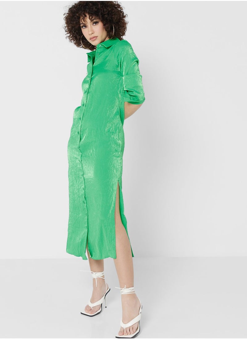 TOPSHOP Button Down Dress  - Image 4