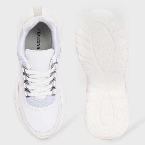 Centrino Women Chunky Sneaker | Cushioned Insole for Comfort | Stylish Lace-Up Design | Perfect for Casual Shoe for Girls 9726-1 - Image 4