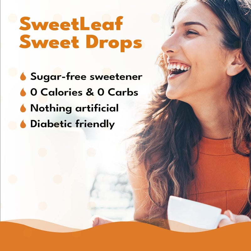 SweetLeaf Valencia Orange Flavored Stevia Sweetener Drops - Set of 2 (2 FL OZ Each) - Image 3