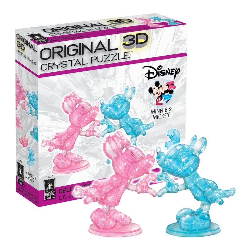 BePuzzled Disney Minnie and Mickey Mouse Heart Deluxe Original 3D Crystal Puzzle Ages 12 and Up - Image 3