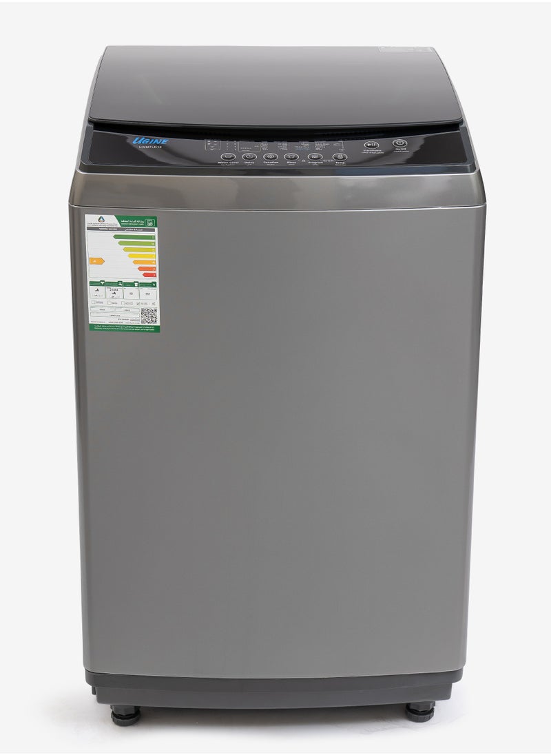 UGINE - Ugine Top Load Automatic Washing Machine, 10 KG, Silver - UWMTLN10S - Image 1