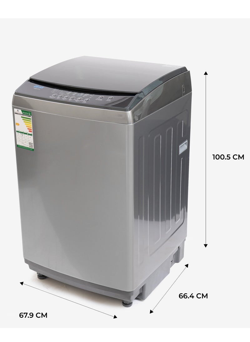 UGINE - Ugine Top Load Automatic Washing Machine, 10 KG, Silver - UWMTLN10S - Image 1