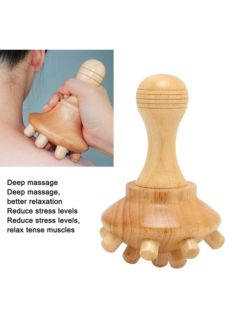 Loquat Octopus Wood Massage Tools, Body Sculpting Handheld Body Massager for Maderotherapy and Lymphatic Drainage for Eliminating Cellulite - Image 4