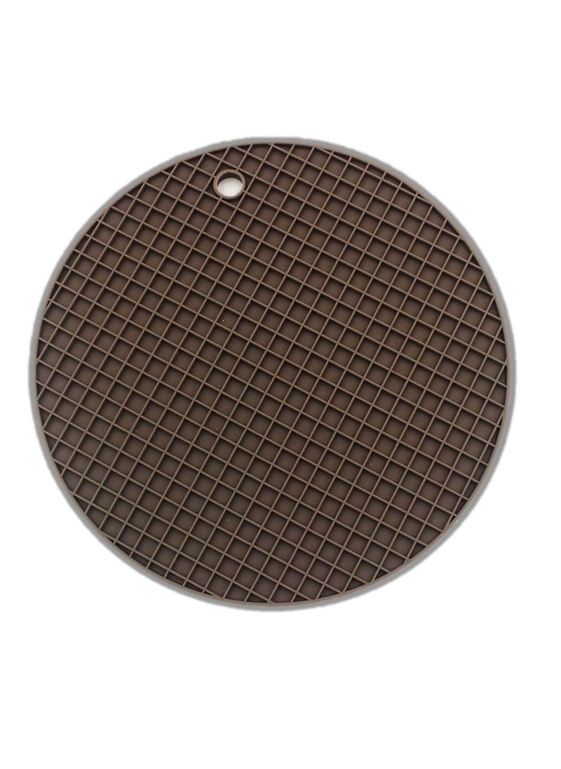 Auroware - Auroware Set of 6 pcs Silicone Non slip Table mat for dining resturants party house kitchen decoration Heat resistance Water resistance dining accessries Round - Image 1