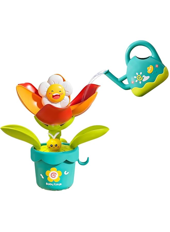 Sumkyle Toddler Baby Bath Toy Baby Bath Toy Flower Watering Can Pool Bath Tub Toy With Strong Suction Attach To Any Tub Or Shower Fun For Bath Time Great For Boys Girls & Kids - Image 1