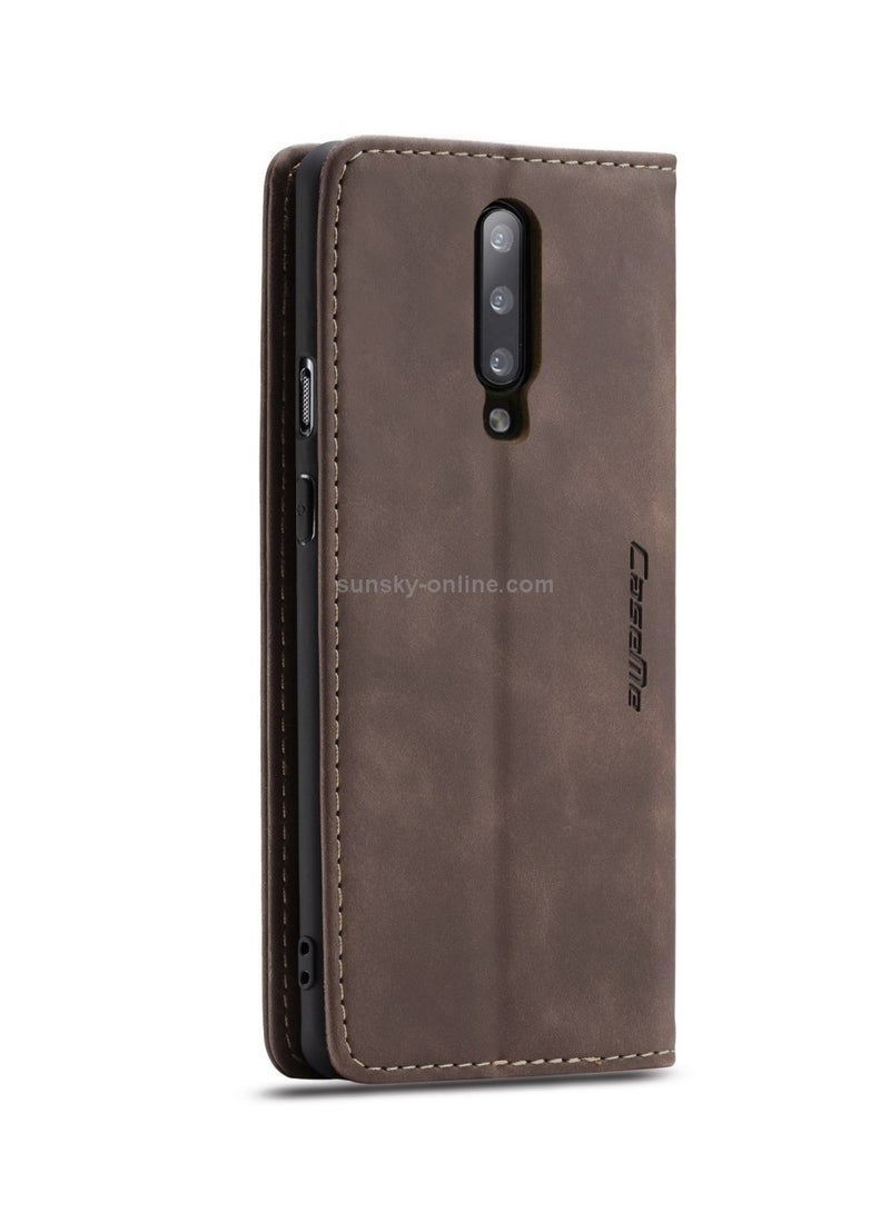 CaseMe Oneplus 7 Pro Case Wallet, for Oneplus 7 Pro Wallet Case Book Folding Flip Folio Case with Magnetic Kickstand Card Slots Protective Cover - Coffee - Image 3
