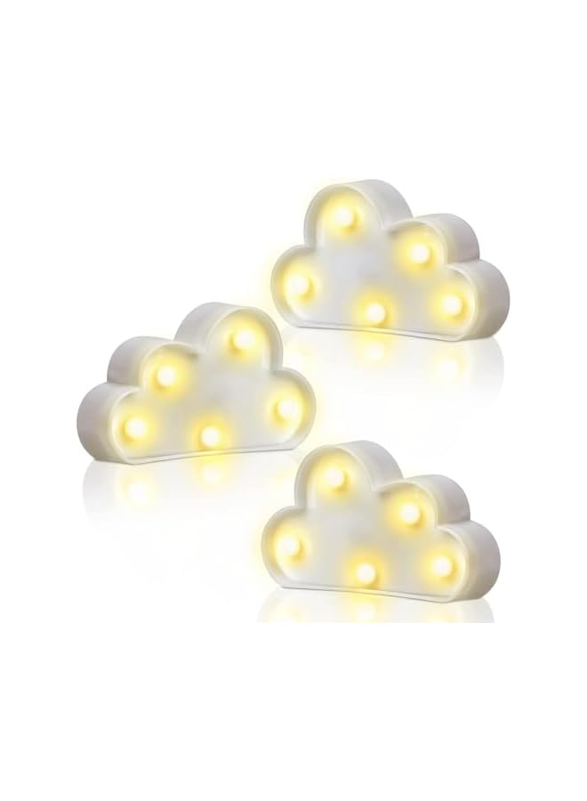The Bros 3 Pcs LED Cloud Night Light, Can Be Hung On The Wall Kids Room Room Light, Suitable for Birthday Party Holiday Decoration Baby Room Nursery Decoration (Cloud) - Image 2