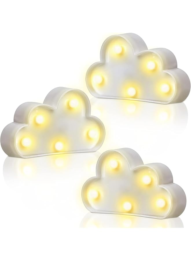 The Bros 3 Pcs LED Cloud Night Light, Can Be Hung On The Wall Kids Room Room Light, Suitable for Birthday Party Holiday Decoration Baby Room Nursery Decoration (Cloud) - Image 1