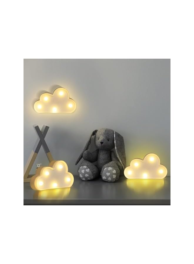 The Bros 3 Pcs LED Cloud Night Light, Can Be Hung On The Wall Kids Room Room Light, Suitable for Birthday Party Holiday Decoration Baby Room Nursery Decoration (Cloud) - Image 5