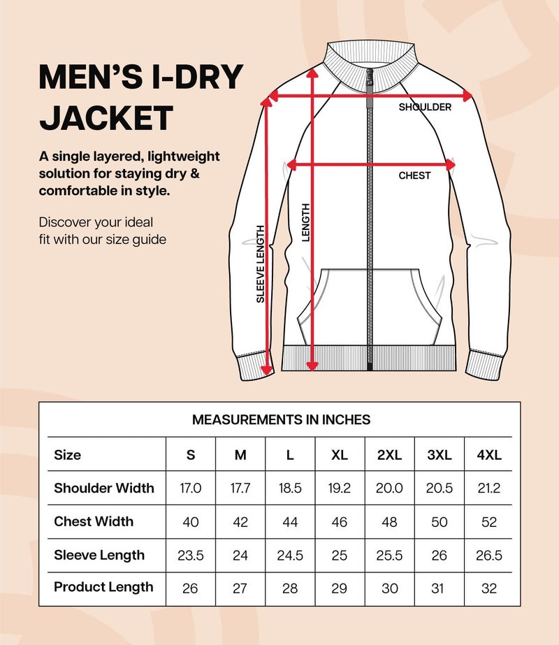 Scott International Men Polyester Standard Length Idry Jacket | Stylish | Bike Jackets | Full Sleeve Full Zip with Pocket | Jerkin, Dark Blue, Small - Image 5