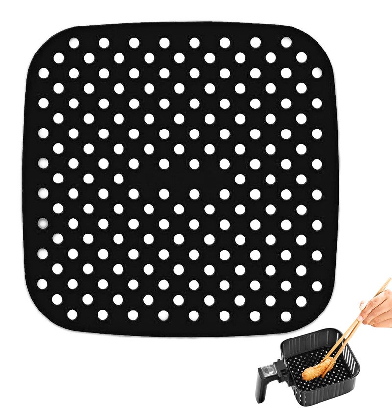 Air Fryer Silicone Liner – Reusable Air Fryer Liner -Air Fryer Liners Square – Soft and Flexible Air Fryer Silicone Accessories – Easy to Clean - Image 1