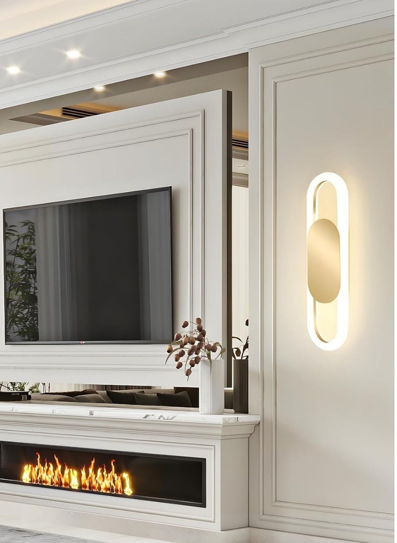 تارجت مصباح حائط عصري إبداعي باللون الذهبي غير اللامع، مقاس 31×9 سم - Image 3