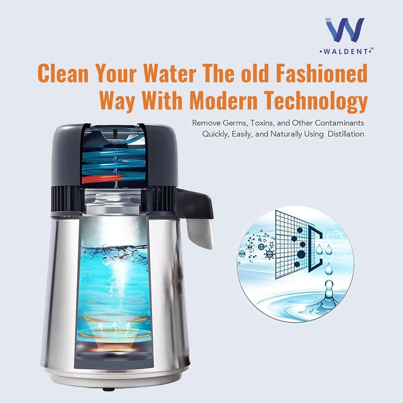 WALDENT Best 4L Water Distiller Stainless Steel Metal Bst009 for Dental and Multicolorpurpose Distillation - Image 4