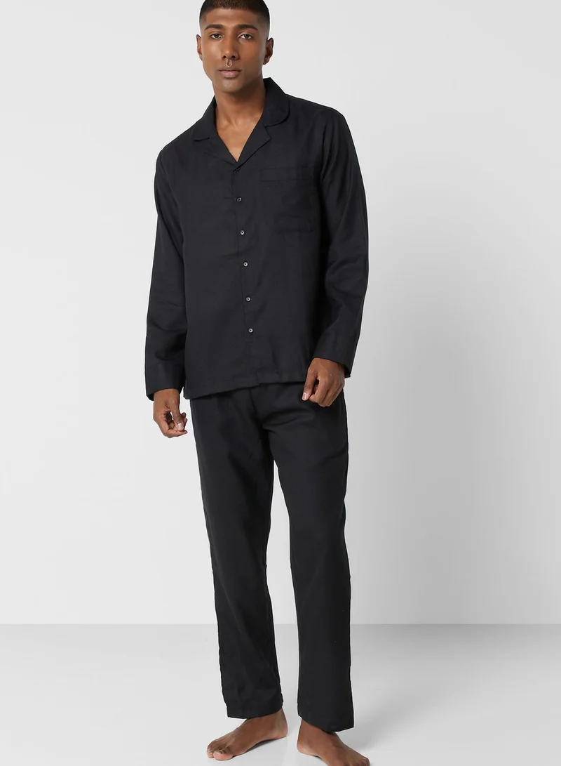 Robert Wood Linen Pyjama Set