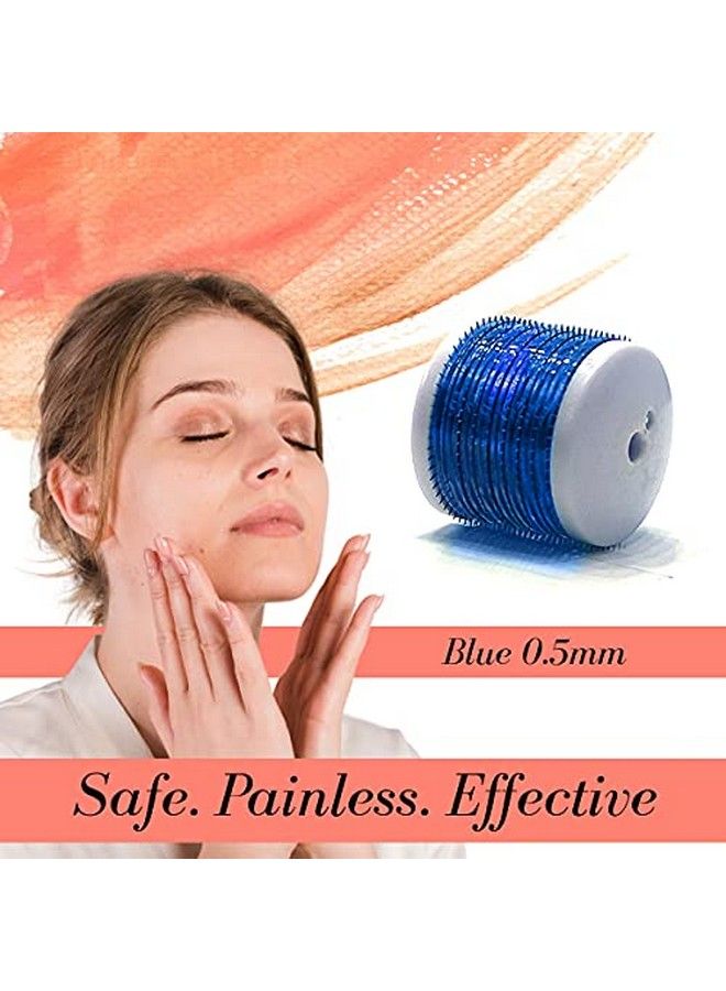 Epyz ديرما رولر شفافة تحتوي على 540 إبرة من سبائك التيتانيوم (0.5 مم أزرق) - Image 5
