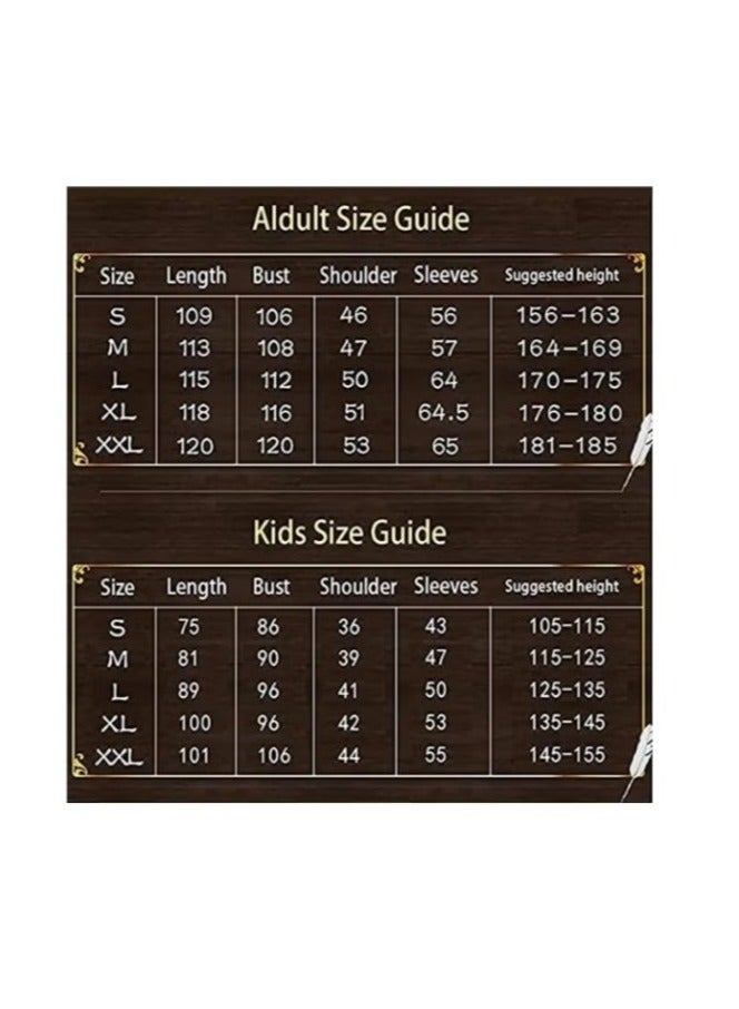 Harry Potter Robe Costume Cosplay Set,Hogwarts Wizarding World Costume Robes for Kids  Adults,Dress Up Accessory Include with Striped Tie,Glasses Frame,Wizard Hat,Magic Wand,Pendant(L) - Image 5