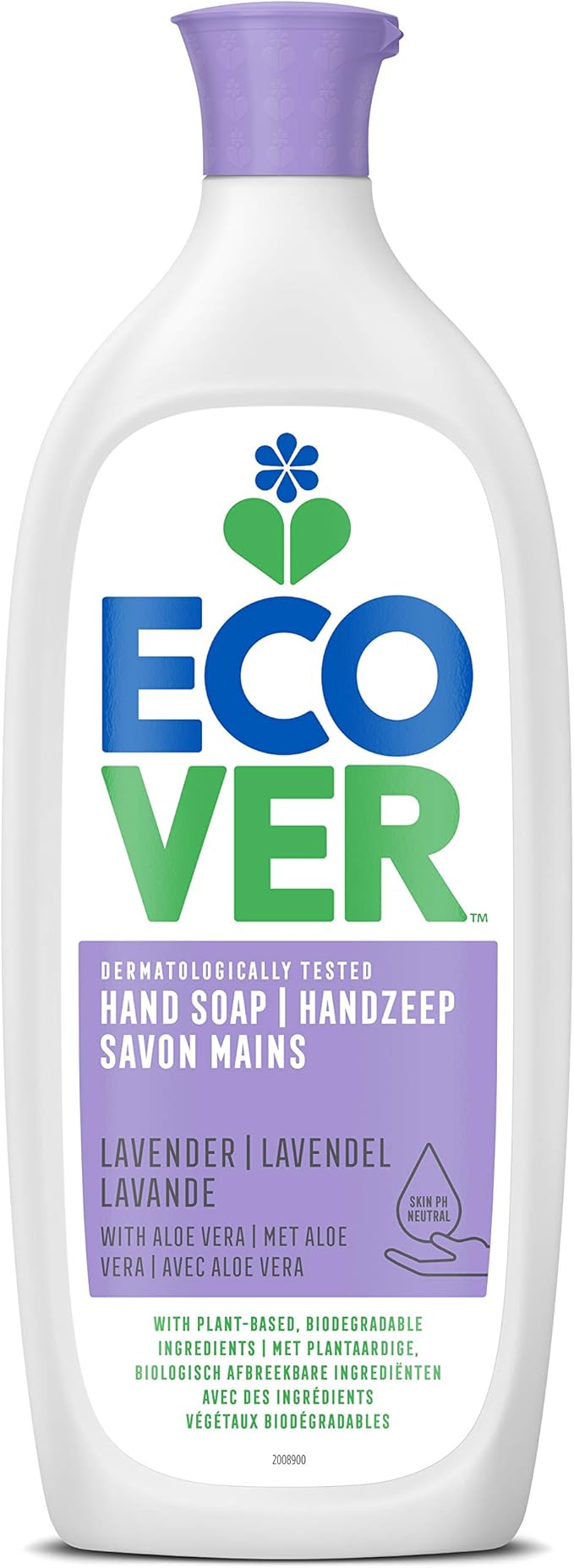 Ecover Hand Wash Hand Soap Refill Lavender and Aloe Vera Dermatologically Tested For Sensitive Skin 5L - Image 1