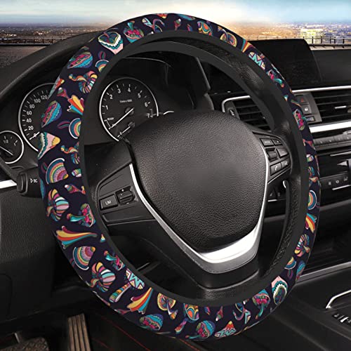 FREEHOTU Mushroom Cute Steering Wheel Cover NonSlip Auto Steering Wheel Protector Car Accessories Universal Fit 15 Inches for Men Women - Image 1