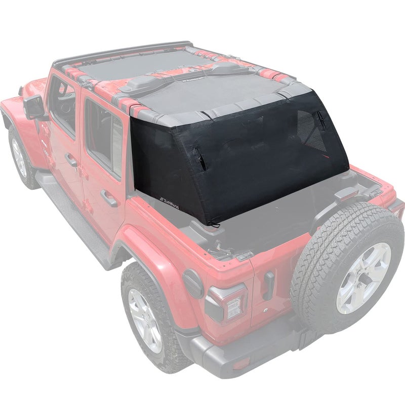 Shadeidea Sun Shade for Jeep Wrangler JLU Black 2018Current JL Unlimited 4 Door Cage Mesh Screen Sunshade 10 Year Warranty
