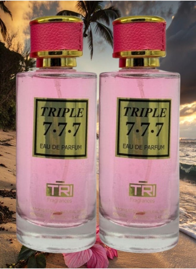 تي أر آي 2 قطع عطر تريبل 777 100مل  - Image 1