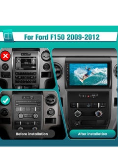 Junsun Car Stereo for Ford F150 2009 2010 2011 2012, Android 12 Radio Update with 9 inch HD Touchscreen Wireless Carplay Android Auto WiFi FM - 2G RAM 32G ROM  - Image 2