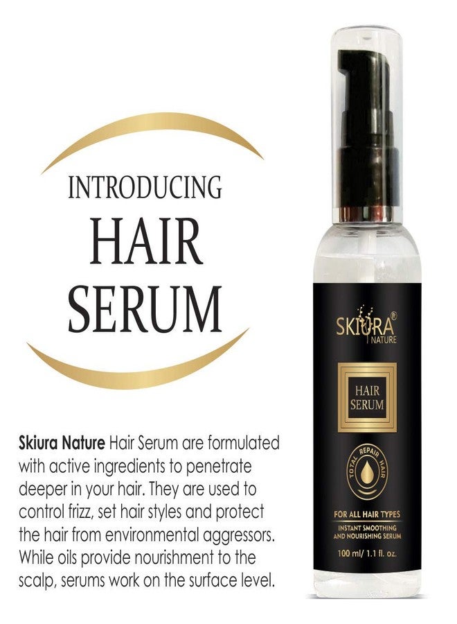 Skiura Nature Total Repair Hair Serum Enriched with Ferment and Almond Oil For Silky Smooth Hair, Tangle Free and Frizz Free- 100 ML - Image 3