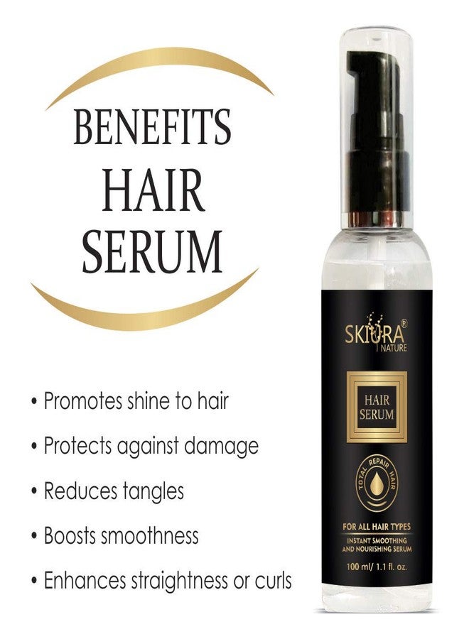 Skiura Nature Total Repair Hair Serum Enriched with Ferment and Almond Oil For Silky Smooth Hair, Tangle Free and Frizz Free- 100 ML - Image 4