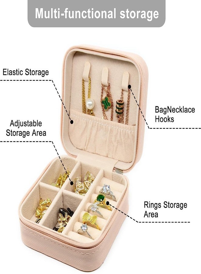 Hocimit Jewellery Box for Women, Girls, Children, Travel Small Jewellery Storage Box for Necklaces, Earrings and Bracelets, Pink, Polyvinyl Chloride PVC (multicolor) - Image 3
