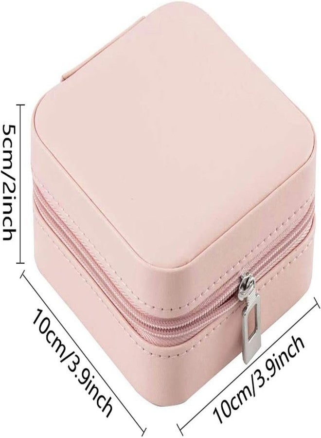 Hocimit Jewellery Box for Women, Girls, Children, Travel Small Jewellery Storage Box for Necklaces, Earrings and Bracelets, Pink, Polyvinyl Chloride PVC (multicolor) - Image 2