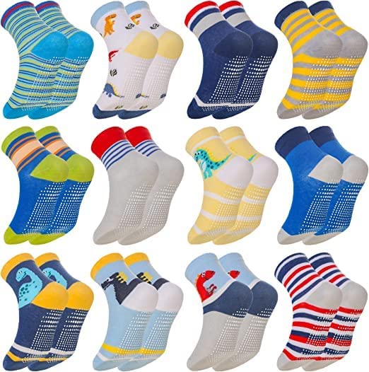 TEDDYIFY Non-Slip Kids Toddler Socks With Grip, Assorted Prints, Anti-Skid for Babies, Crawling With Grippers (Colors and Designs as per Availability) (4-5 Years, 4) - Image 5