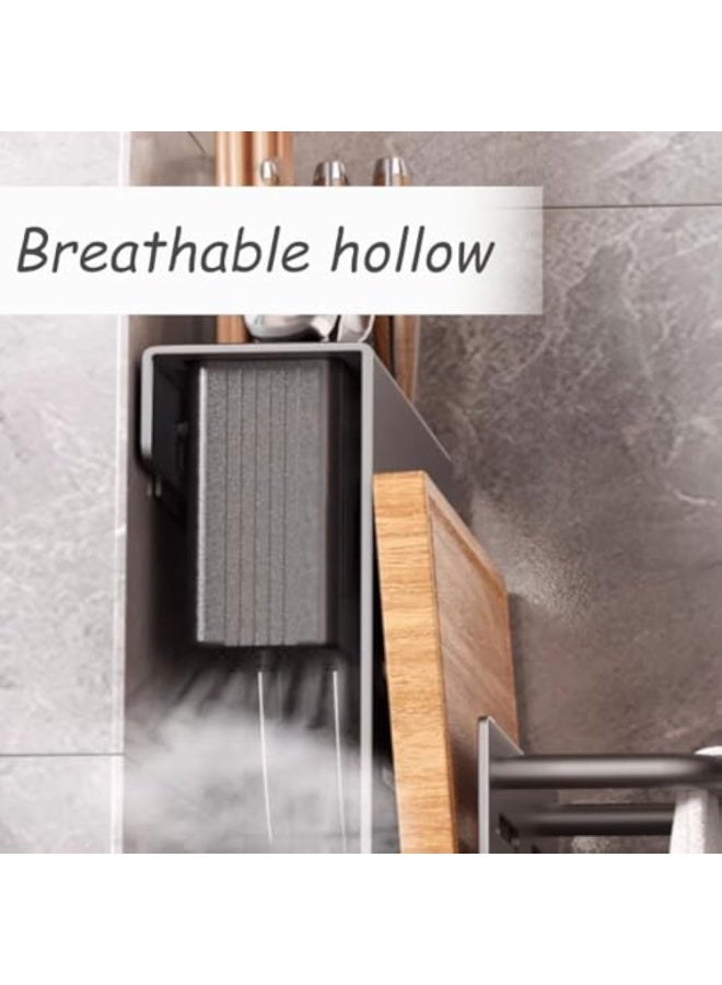 Arabest Cutting Board Holder,Kitchen Multi- Storage Rack,Drain Tray Utensil Holders with Towel Rack,Knife Block Holder,Kitchen Organizer Rack for Cabinet and Countertop - Image 4