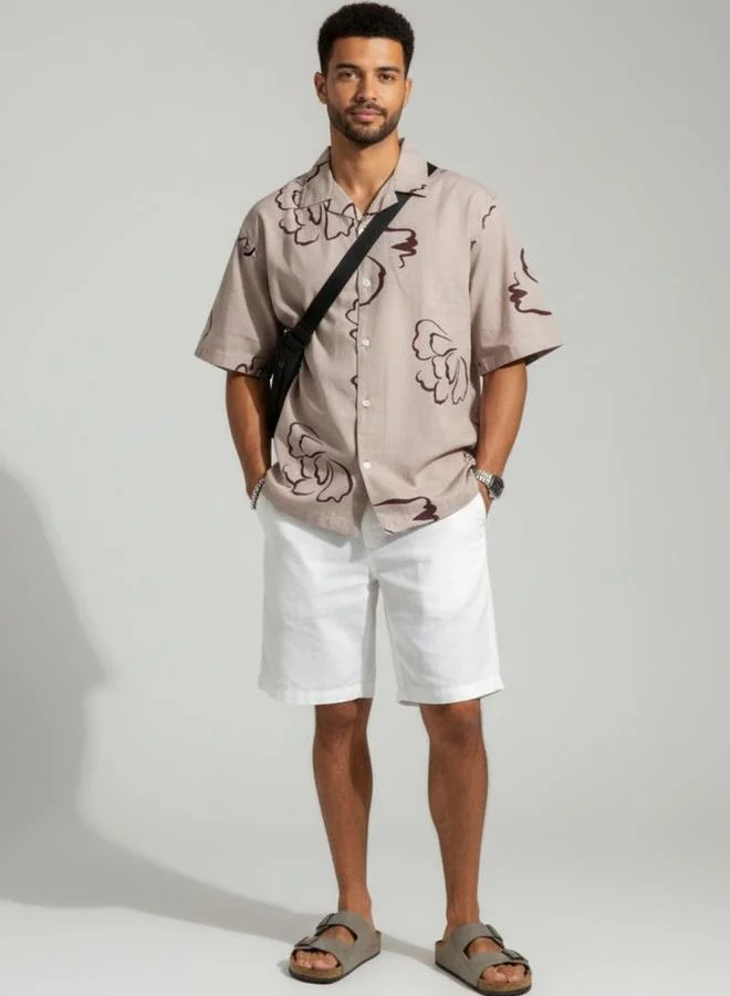 ترولوم Men Classic Floral Printed Casual Shirt