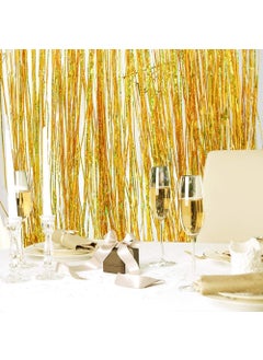 Malvina Malvina Metallic Tinsel Foil Fringe Curtains for Party Photo Backdrop Wedding Decor GoldPack of 01  - Image 2
