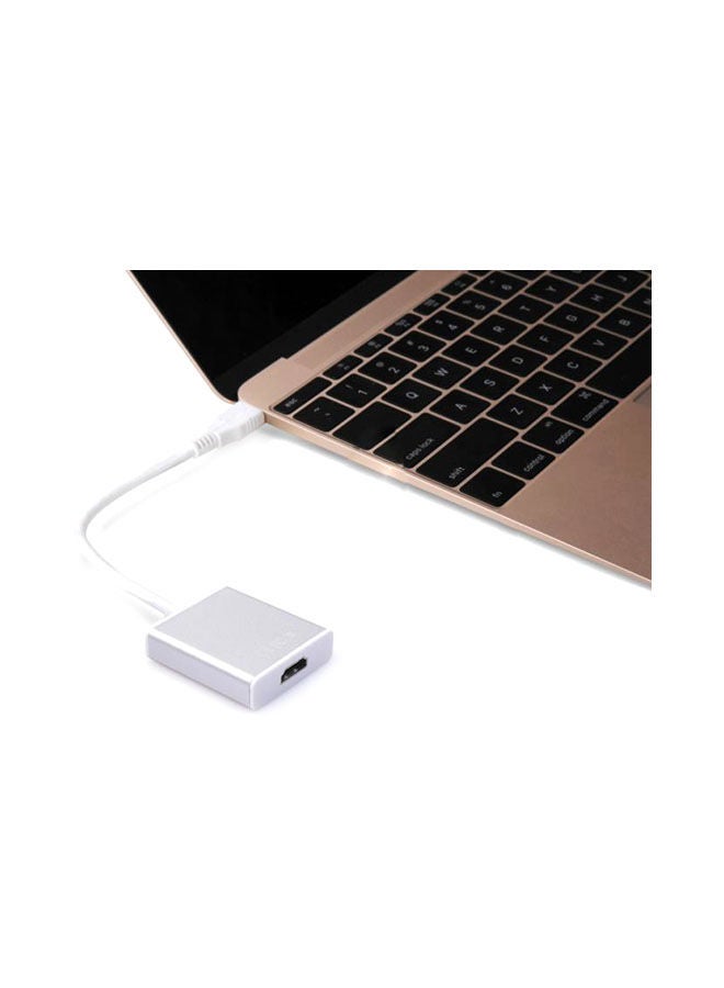 NIBEMINENT USB 3.1 Type C USB-C to HDMI Adapter 1080P or 4K Resolution For Macbook 12 inch White/Silver - Image 2