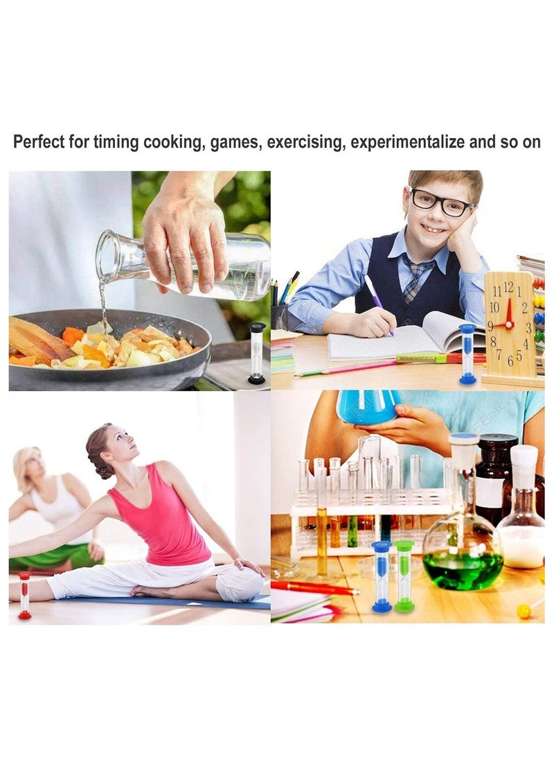 6 Pieces Sand Timer Toy Sandglass Hourglass Timers 30sec 1min 2mins 3mins 5mins 10mins for Children Brushing Teeth School Day Care Office Timed Activities - Image 5