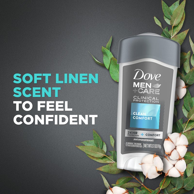 Dove Men+Care DOVE MEN + CARE Hair + Skin Care Regimen Personal Care for Men Clean Comfort + Fresh & Clean Body Wash, 2-in-1 Shampoo and Conditioner, and Antiperspirant Clinical Deodorant - Image 4
