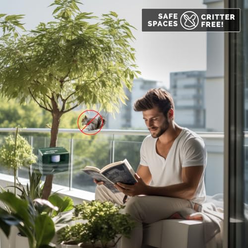 Bird-X Yard Gard, Electronic and Ultrasonic Animal Stopper Device with Motion-Sensor, Easy to Install, Covers up to 4,000 sq. ft., 15-25 kHz Frequency, 6.75" x 5.5" x 3.5" - Image 2