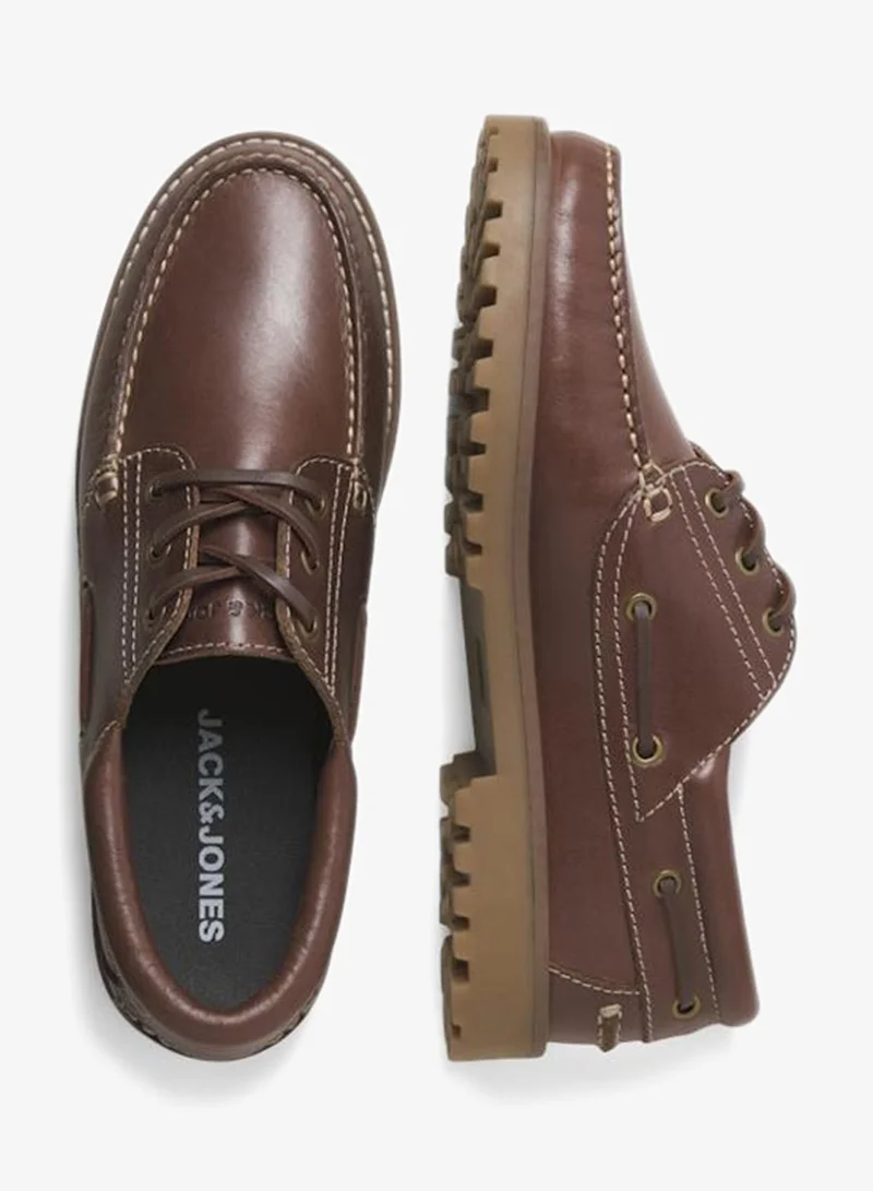 JACK & JONES Cognac Brooklyn Casual Lace Ups for Men | Best Price UAE