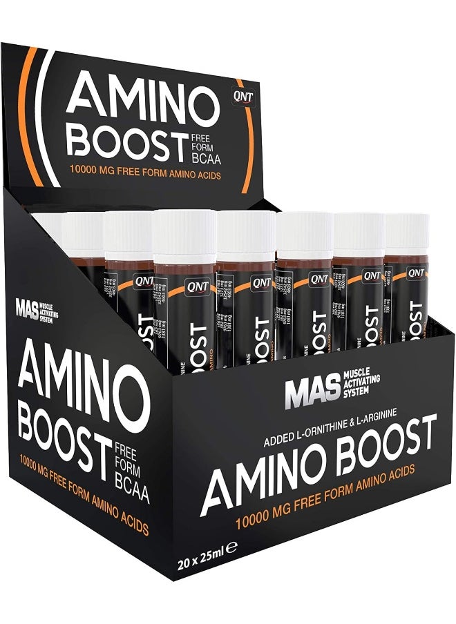 QNT - QNT Amino Boost Amino Acids, 10,000 mg Ampoules' - Pack of 20 Shots - Orange Flavor - Image 1