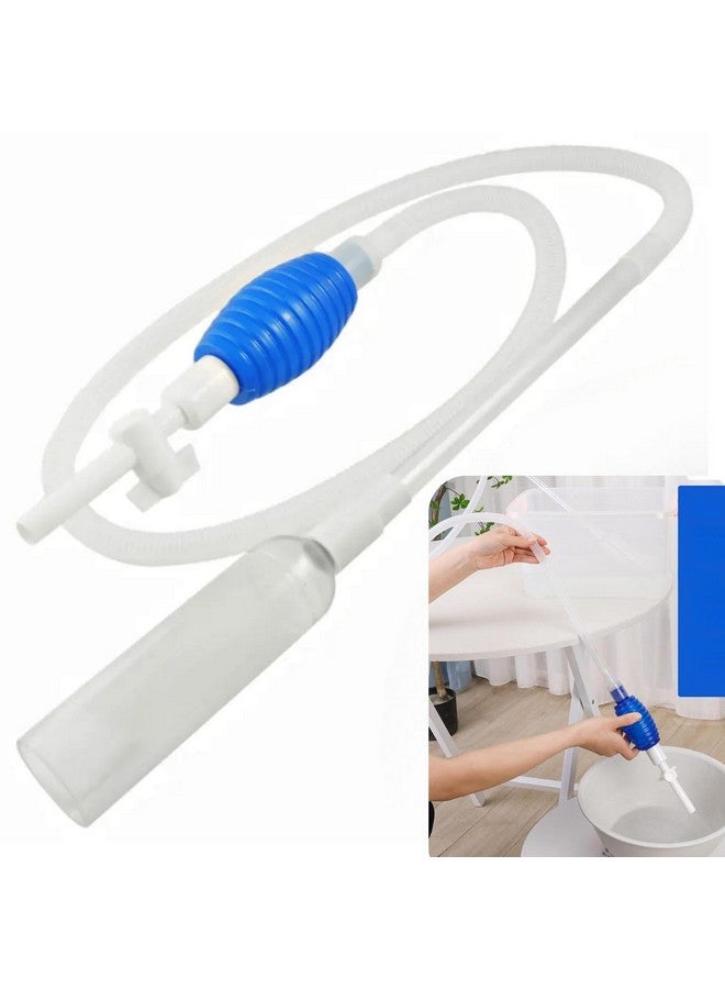 VAYINATO منظف الحصى الأزرق VAYINATO® للحوض مع صنبور تحكم في التدفق | مضخة سيفون يدوية لحوض السمك - لا حاجة لإزالة الأسماك أو النباتات، مثالي لتغيير الماء المنتظم من Petzlifeworld - Image 1