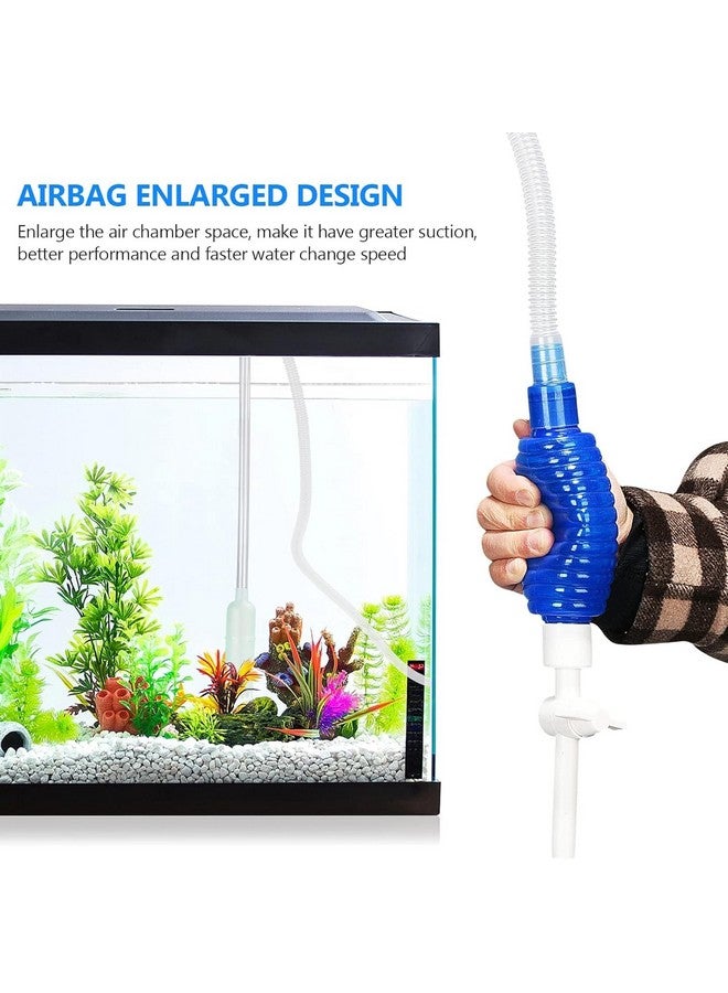 VAYINATO منظف الحصى الأزرق VAYINATO® للحوض مع صنبور تحكم في التدفق | مضخة سيفون يدوية لحوض السمك - لا حاجة لإزالة الأسماك أو النباتات، مثالي لتغيير الماء المنتظم من Petzlifeworld - Image 2