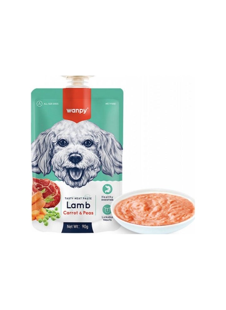 Wanpy Wanpy Tasty Meat Paste Lamp + Carrot&Peas 90g  - Image 2