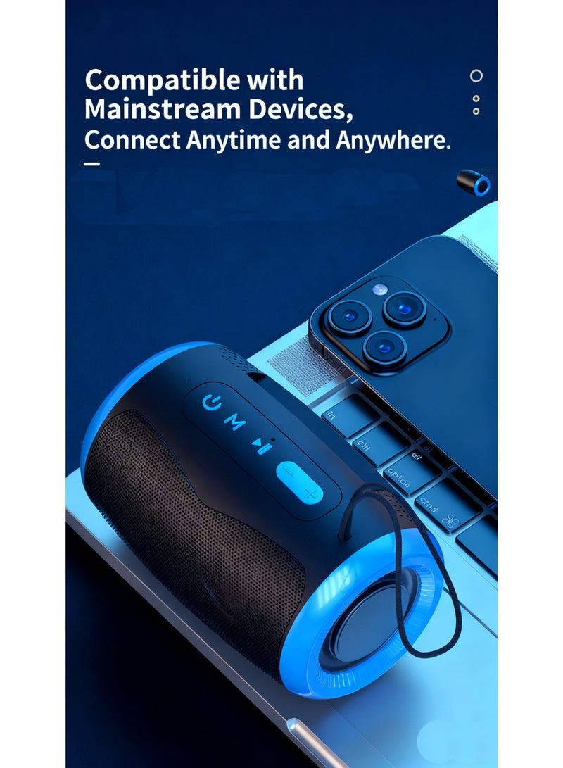 Portable Bluetooth Speaker with Long Battery - TSN-1, BT 5.3, 52mm Sound, 1-2H Charge, Ideal for Outdoor - Image 5