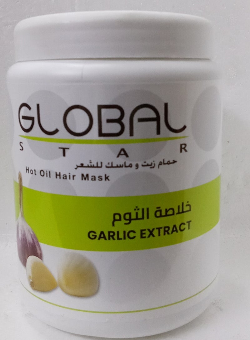 حمام زيت وماسك للشعر بخلاصة الثوم 1000مل