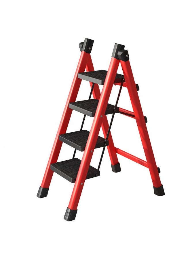 Multipurpose Step Ladder Folding Ladder With Anti-Slip Pedal Folding Step Stool Portable Lightweight Foldable Stepladder For Home Kitchen Library Office 4 Step  - Image 1