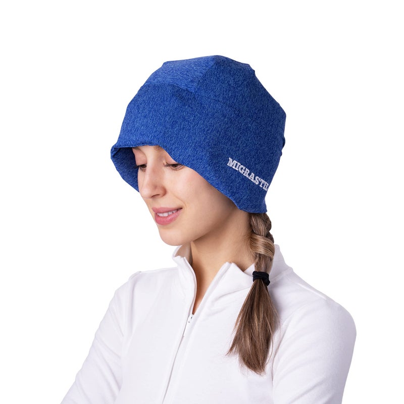 Basic Vigor Migrastil MigraFreeze Deluxe Headache & Migraine Hat. Soft, Flexible Cooling Gel Cap for Men & Women. Form Fitting Ice Pack and Head Wrap with Zippered Storage Bag. Comfortable, No-Pain Design. - Image 1